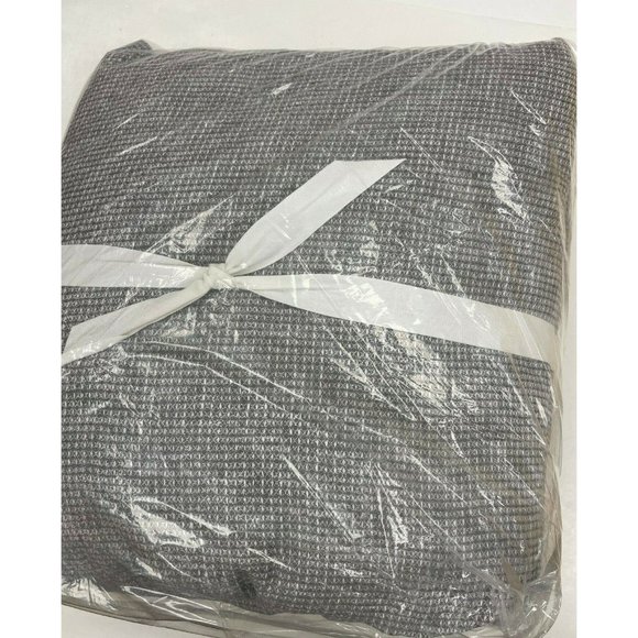 Pottery Barn Flax Belgian Light Gray Linen Waffle Duvet Cover King/Cal. King NT